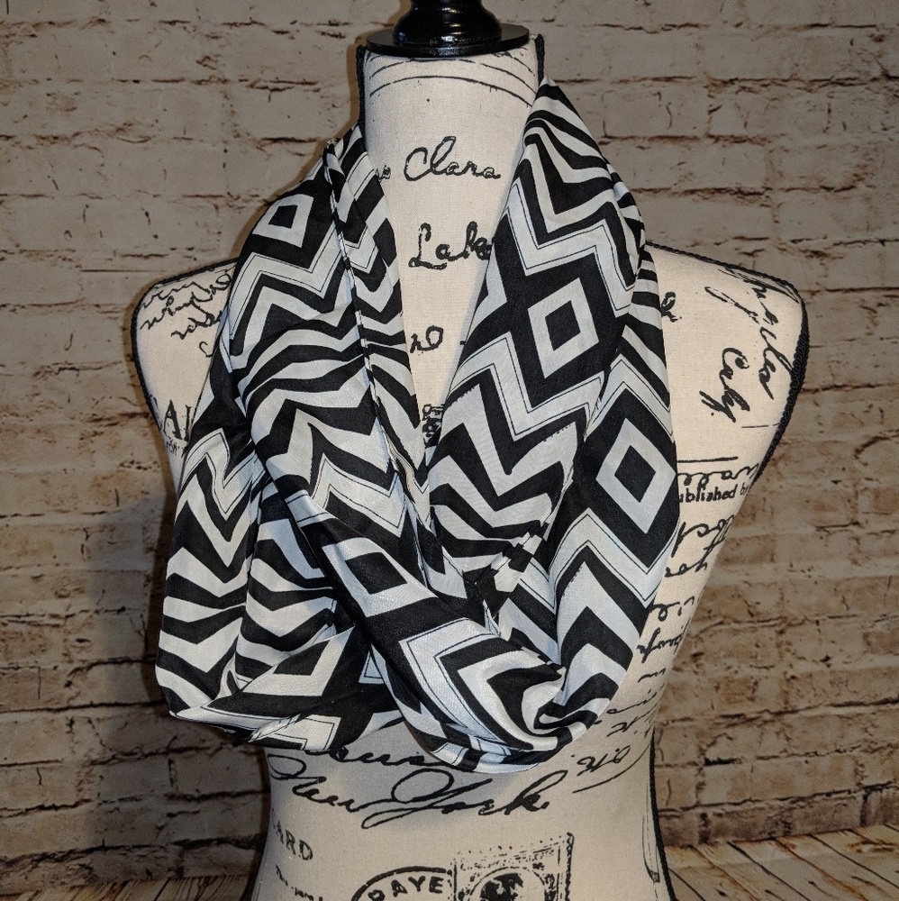 Black and White Scarf